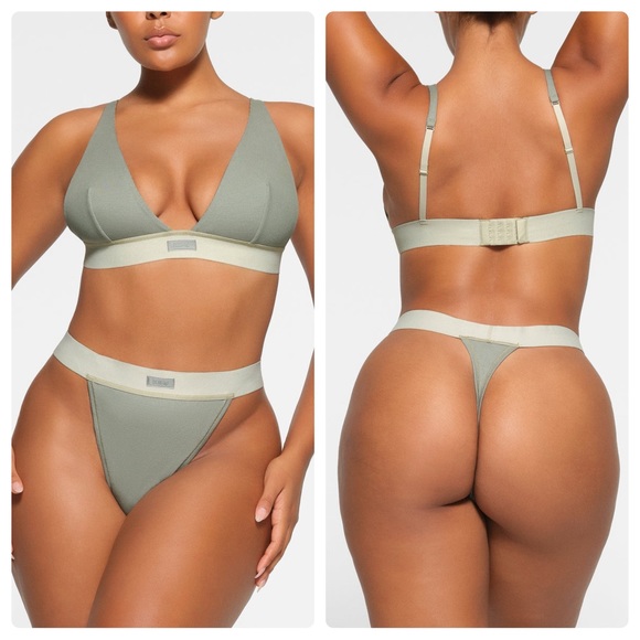 NWT Skims Cotton Rib Thong in Camel Women’s 2X - Picture 2 of 9